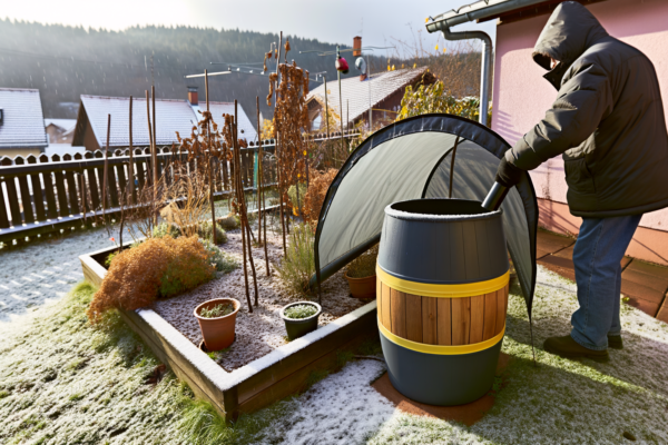 Schütze Regentonnen im Winter vor Frostschäden