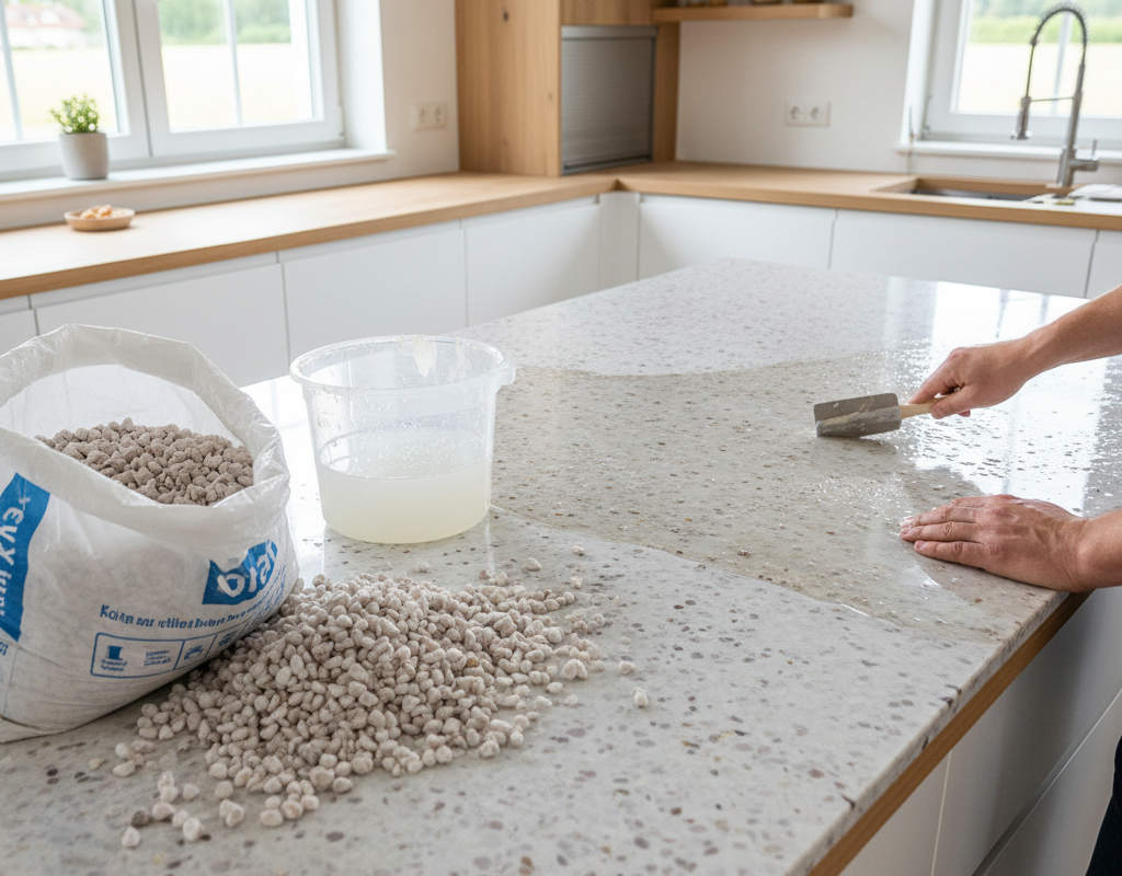 Kostengünstige Marmor-Arbeitsplatte selbst gestalten